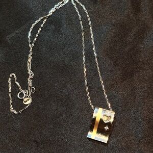 18K White Gold with Diamond Pendant